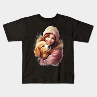 Woman with Dog, Dog Mum Kids T-Shirt